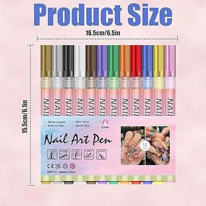 ✨🔥Last Day Special Sale 50% OFF✨12 Colors Nail Art Pens Set