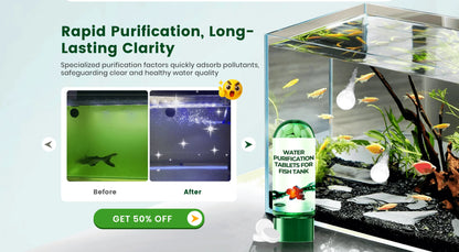 💧Powerful water purification tablet for aquariums 🚀