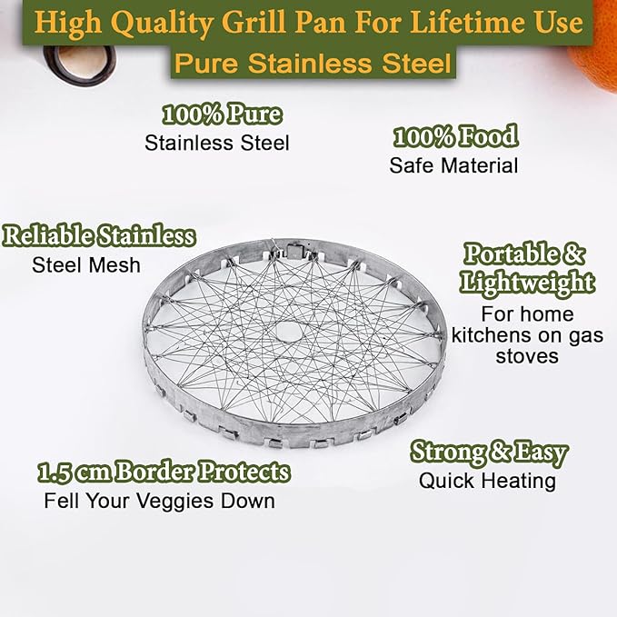 Stainless Steel Mini Tandoor Grill Jali  (Buy1 Get 1 Free)